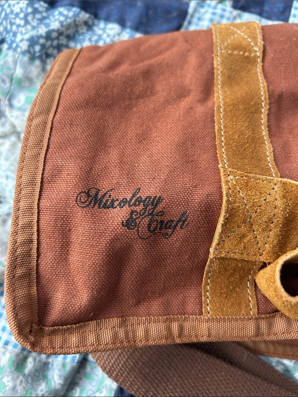 Mixology and craft traveling bartenders bag.